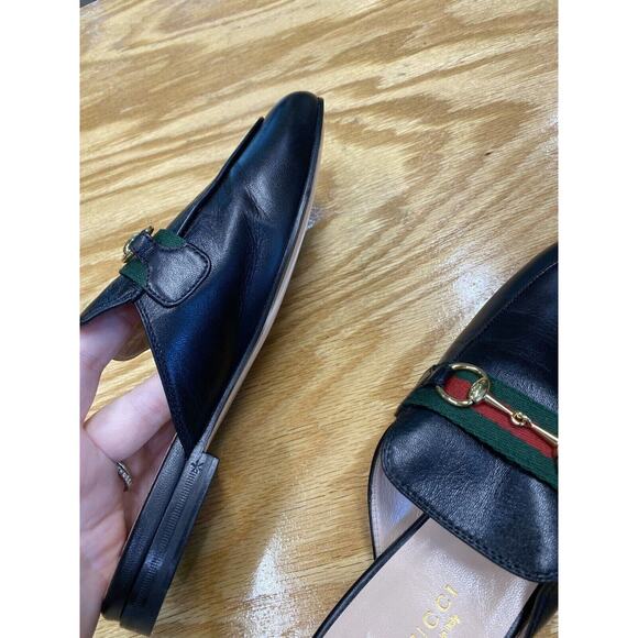 Gucci Princetown Slippers Women's 6.5 Black Leather Slip-On Walking Shoes L1 - Picture 12 of 15